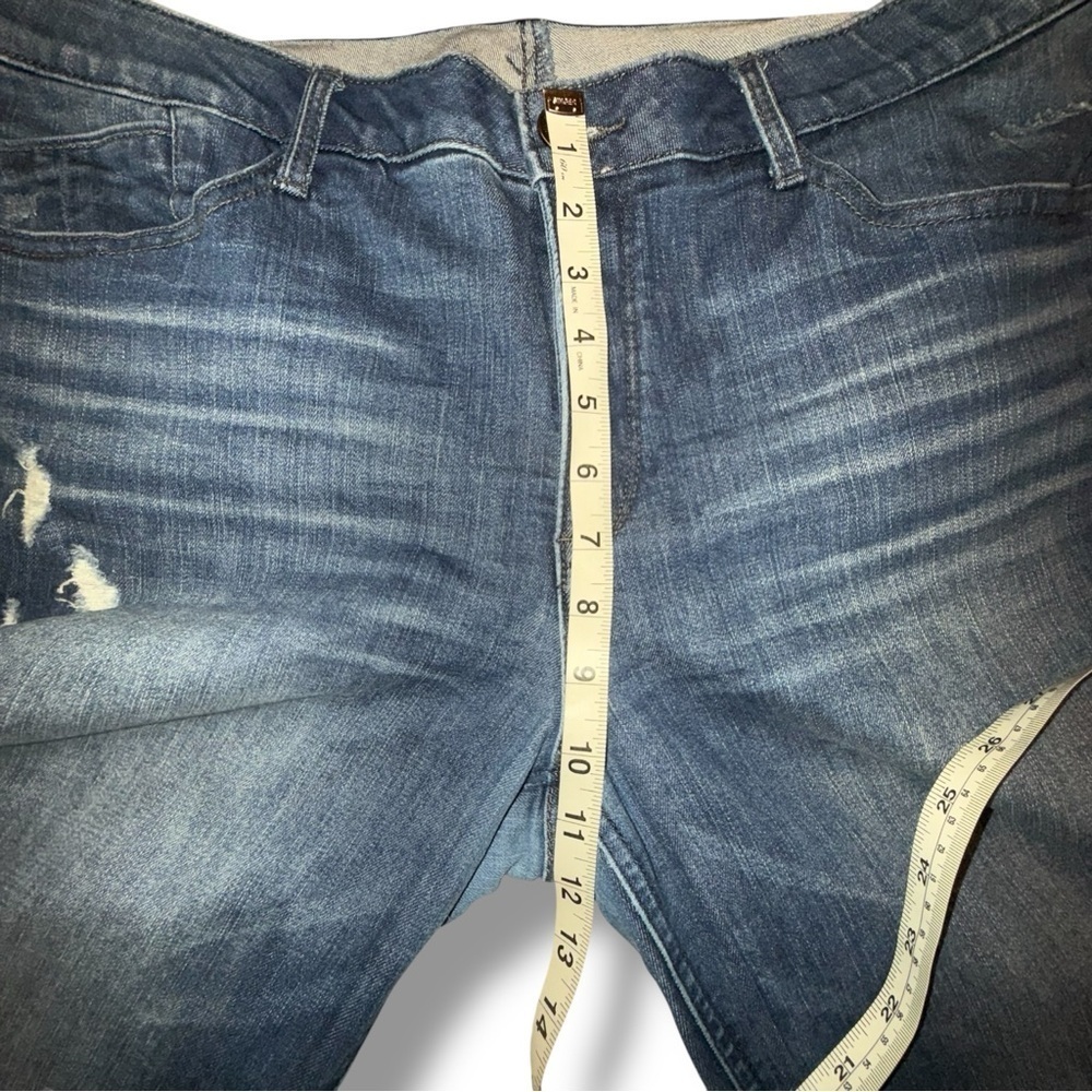 WIT & WISDOM CoolMax Ripped Mid Rise Girlfriend Jeans - 16 Blue Vintage - Picture 7 of 12